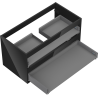 Mexen Box-A cabinet body for washbasin 90 cm, 2 drawers, black gloss - 91AX0-0900-470-2-70