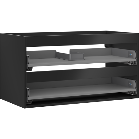 Mexen Box-A vanity cabinet body 90 cm, 2 drawers, black matte - 91AX0-0900-470-2-71