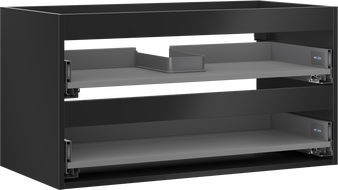 Mexen Box-A valamualuse kapi korpus 90 cm, 2 sahtlit, must matt - 91AX0-0900-470-2-71
