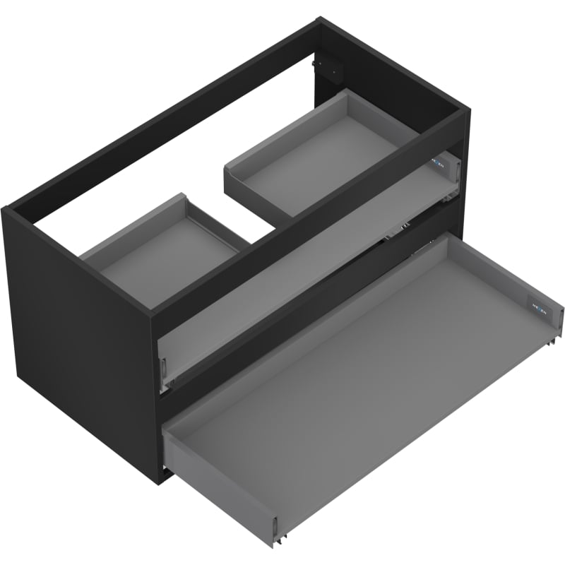 Mexen Box-A valamualuse kapi korpus 90 cm, 2 sahtlit, must matt - 91AX0-0900-470-2-71