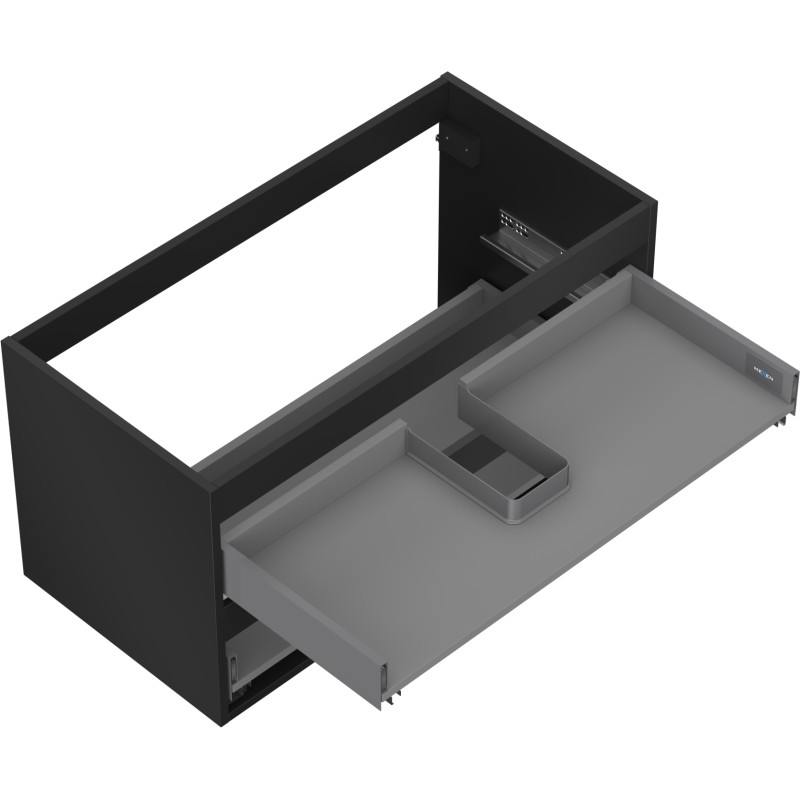 Mexen Box-A valamualuse kapi korpus 90 cm, 2 sahtlit, must matt - 91AX0-0900-470-2-71