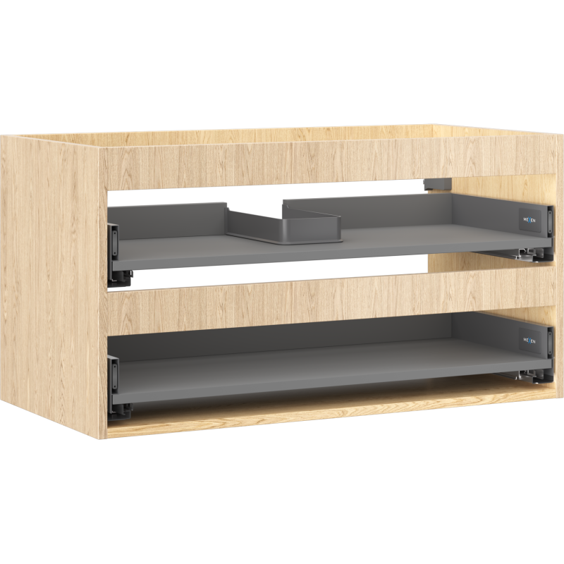 Mexen Box-A cabinet body under sink 90 cm, 2 drawers, oak - 91AX0-0900-470-2-81