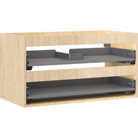 Mexen Box-A Cabinet Body for Washbasin 90 cm, 2 Drawers, Oak - 91AX0-0900-470-2-81