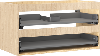Mexen Box-A kastlichaam voor wastafelonderkast 90 cm, 2 lades, eik - 91AX0-0900-470-2-81
