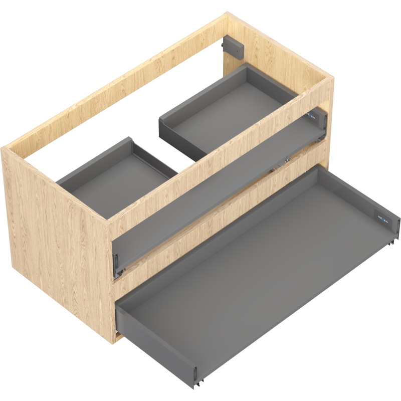Mexen Box-A cuerpo del gabinete bajo lavabo 90 cm, 2 cajones, roble - 91AX0-0900-470-2-81