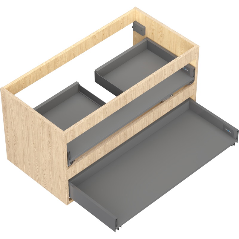 Mexen Box-A valamualuse kapi korpus 90 cm, 2 sahtlit, tamm - 91AX0-0900-470-2-81