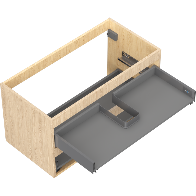Mexen Box-A korpus szafki podumywalkowej 90 cm, 2 szuflady, dąb - 91AX0-0900-470-2-81