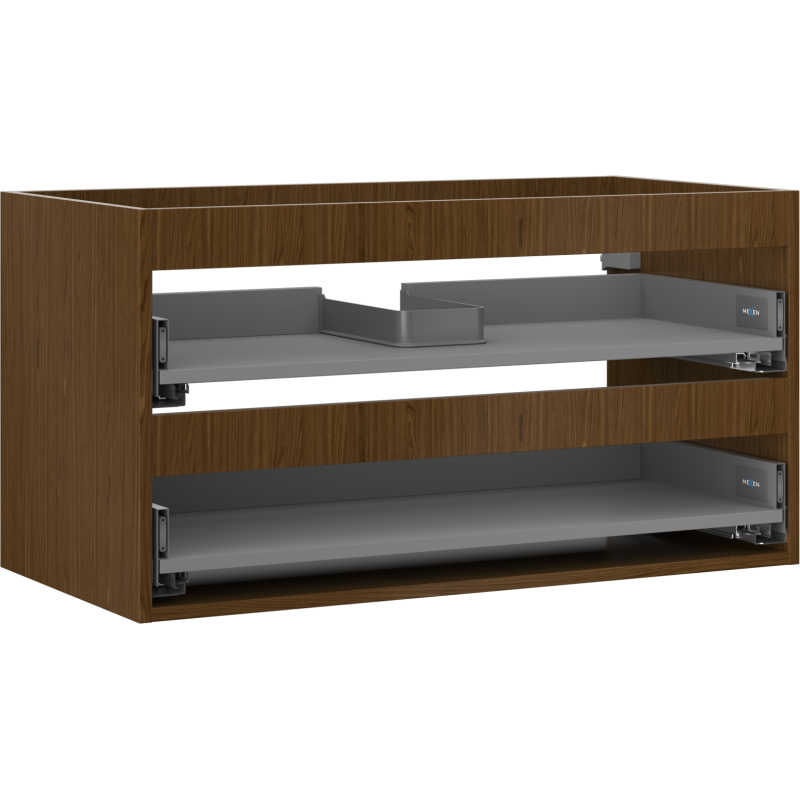 Mexen Box-A korpus szafki podumywalkowej 90 cm, 2 szuflady, orzech - 91AX0-0900-470-2-86