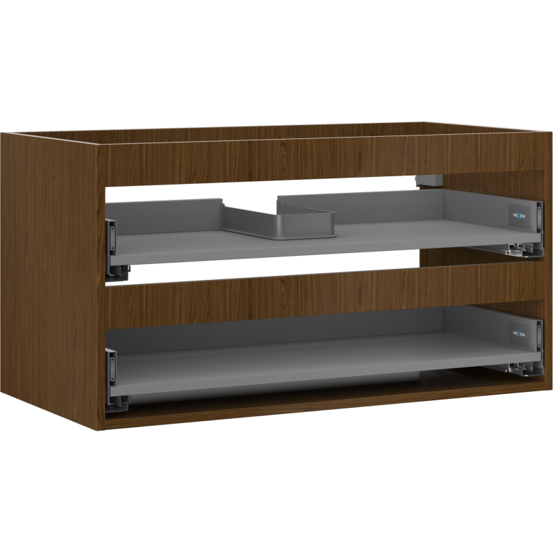 Mexen Box-A Korpus Unterschrank 90 cm, 2 Schubladen, Nussbaum - 91AX0-0900-470-2-86