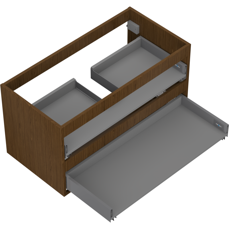 Mexen Box-A ohišje omarice pod umivalnikom 90 cm, 2 predala, oreh - 91AX0-0900-470-2-86