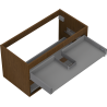 Mexen Box-A Korpus Unterschrank 90 cm, 2 Schubladen, Nussbaum - 91AX0-0900-470-2-86