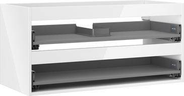 Mexen Box-A valamualuse kapi korpus 100 cm, 2 sahtlit, valge läige - 91AX0-1000-470-2-00