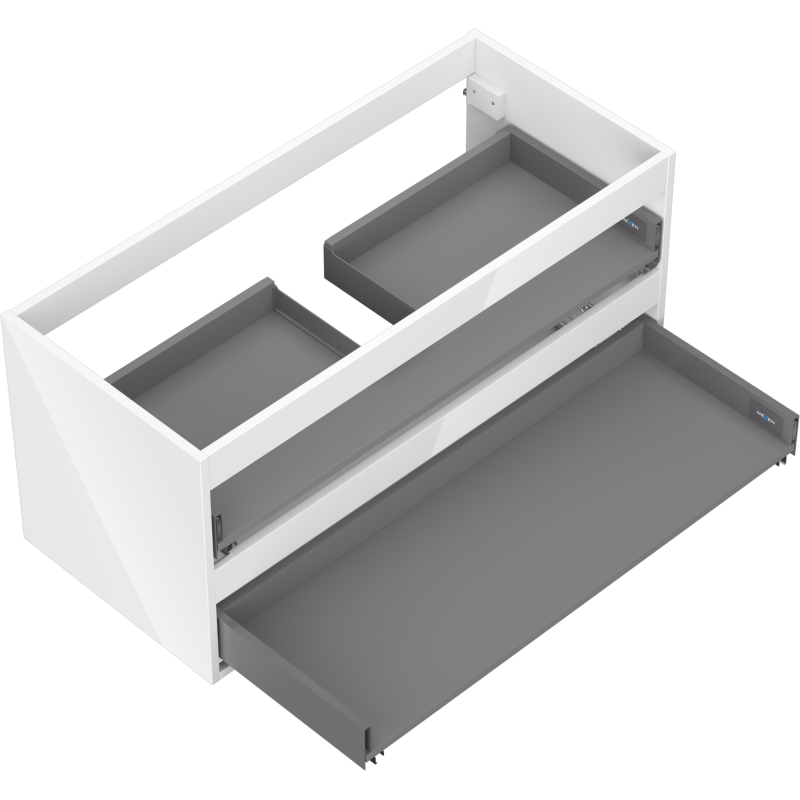Mexen Box-A korpus szafki podumywalkowej 100 cm, 2 szuflady, biały połysk - 91AX0-1000-470-2-00