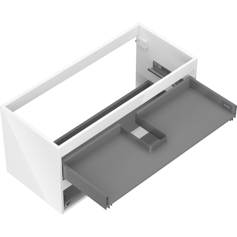 Mexen Box-A Unterbauschrank 100 cm, 2 Schubladen, weiß glänzend - 91AX0-1000-470-2-00