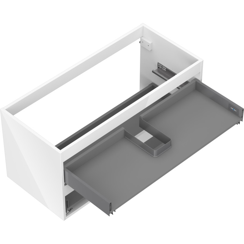 Mexen Box-A valamualuse kapi korpus 100 cm, 2 sahtlit, valge läige - 91AX0-1000-470-2-00