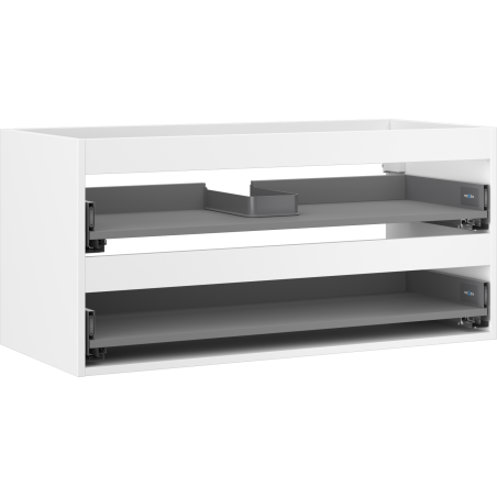 Mexen Box-A corps de meuble sous-lavabo 100 cm, 2 tiroirs, blanc mat - 91AX0-1000-470-2-01