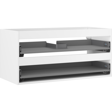 Mexen Box-A valamu all oleva kapi korpus 100 cm, 2 sahtlit, valge matt - 91AX0-1000-470-2-01
