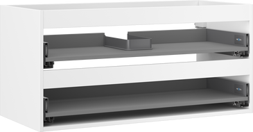 Mexen Box-A skåpunderlag för handfat 100 cm, 2 lådor, vit matt - 91AX0-1000-470-2-01