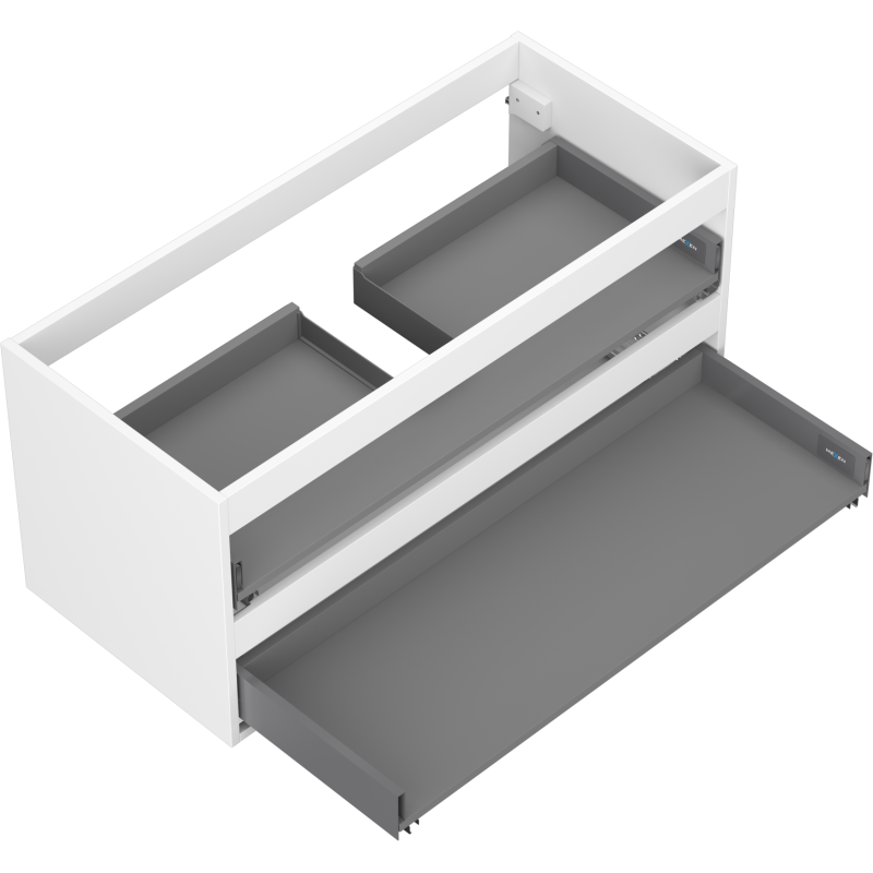 Mexen Box-A korpus szafki podumywalkowej 100 cm, 2 szuflady, biały mat - 91AX0-1000-470-2-01