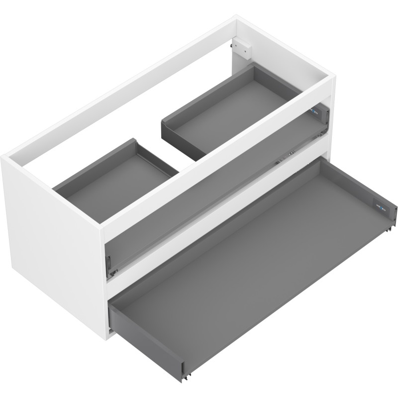 Mexen Box-A valamu all oleva kapi korpus 100 cm, 2 sahtlit, valge matt - 91AX0-1000-470-2-01