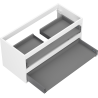 Mexen Box-A 100 cm Vanity Cabinet Frame, 2 Drawers, Matte White - 91AX0-1000-470-2-01