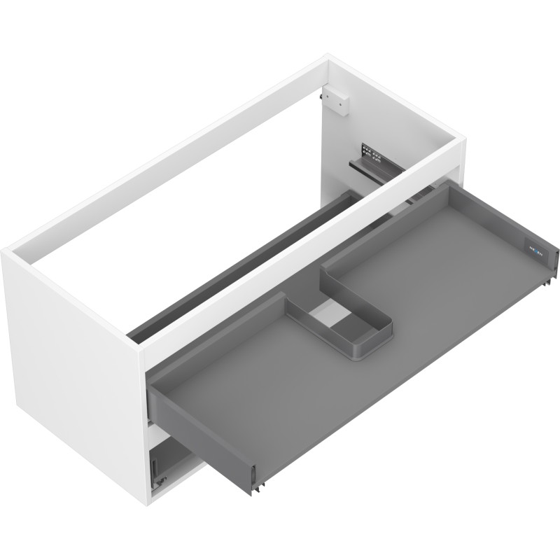 Mexen Box-A valamu all oleva kapi korpus 100 cm, 2 sahtlit, valge matt - 91AX0-1000-470-2-01