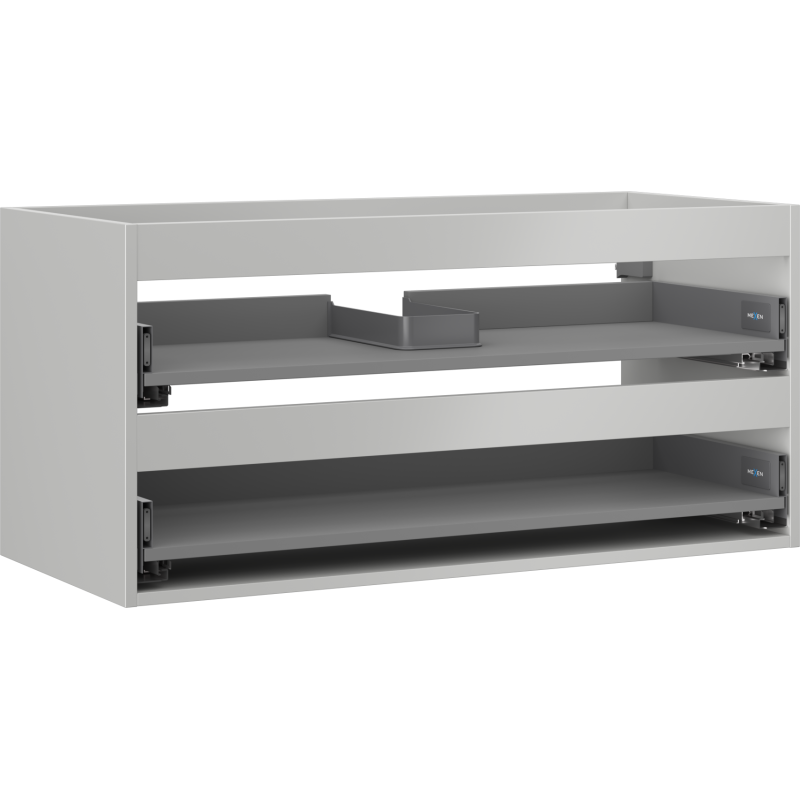 Mexen Box-A Schrankunterbau 100 cm, 2 Schubladen, grau matt - 91AX0-1000-470-2-62