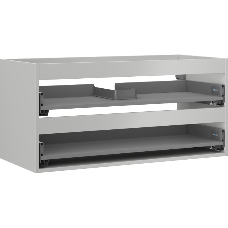 Mexen Box-A valamu aluskapi korpus 100 cm, 2 sahtlit, hall matt - 91AX0-1000-470-2-62