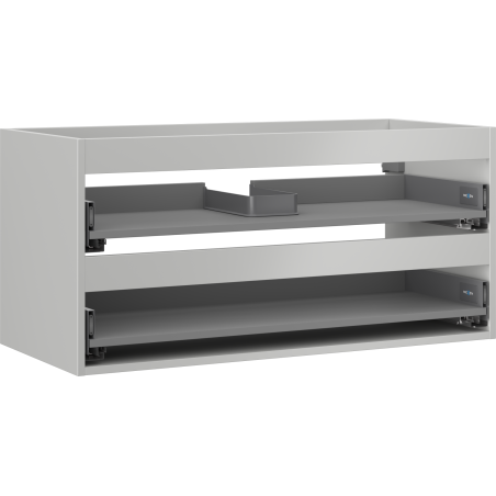 Mexen Box-A corpo de armário de lavatório 100 cm, 2 gavetas, cinza mate - 91AX0-1000-470-2-62