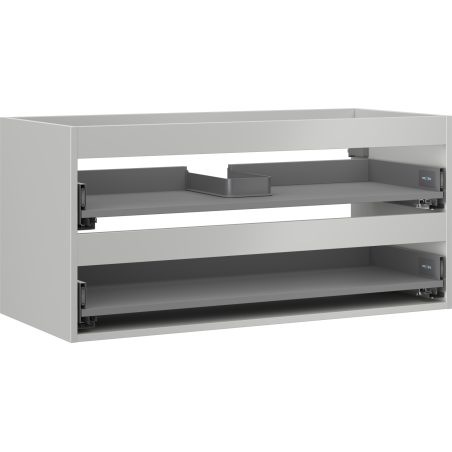 Mexen Box-A corpo dell'armadietto sotto lavabo 100 cm, 2 cassetti, grigio opaco - 91AX0-1000-470-2-62