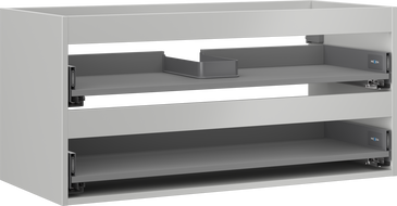 Mexen Box-A kastlichaam onder wastafel 100 cm, 2 laden, grijs mat - 91AX0-1000-470-2-62