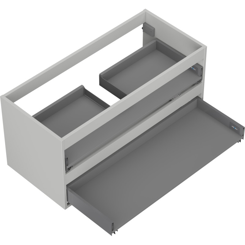 Mexen Box-A valamu aluskapi korpus 100 cm, 2 sahtlit, hall matt - 91AX0-1000-470-2-62