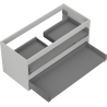Mexen Box-A Schrankunterbau 100 cm, 2 Schubladen, grau matt - 91AX0-1000-470-2-62
