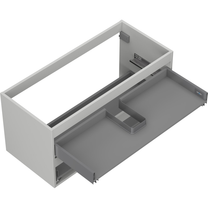 Mexen Box-A kućište ormarića ispod umivaonika 100 cm, 2 ladice, siva mat - 91AX0-1000-470-2-62