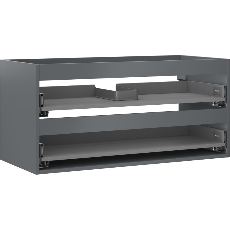 Mexen Box-A valamualuse kapi korpus 100 cm, 2 sahtlit, matt grafiit - 91AX0-1000-470-2-66