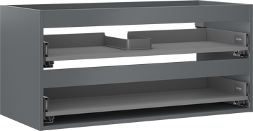 Mexen Box-A onderbouwkast 100 cm, 2 lades, mat grafiet - 91AX0-1000-470-2-66