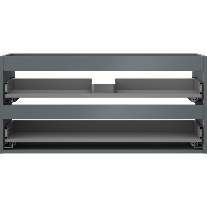 Mexen Box-A Korpusschrank für Waschtisch 100 cm, 2 Schubladen, Graphit matt - 91AX0-1000-470-2-66