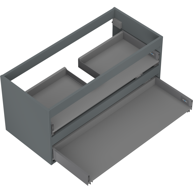 Mexen Box-A base cabinet for washbasin 100 cm, 2 drawers, matte graphite - 91AX0-1000-470-2-66
