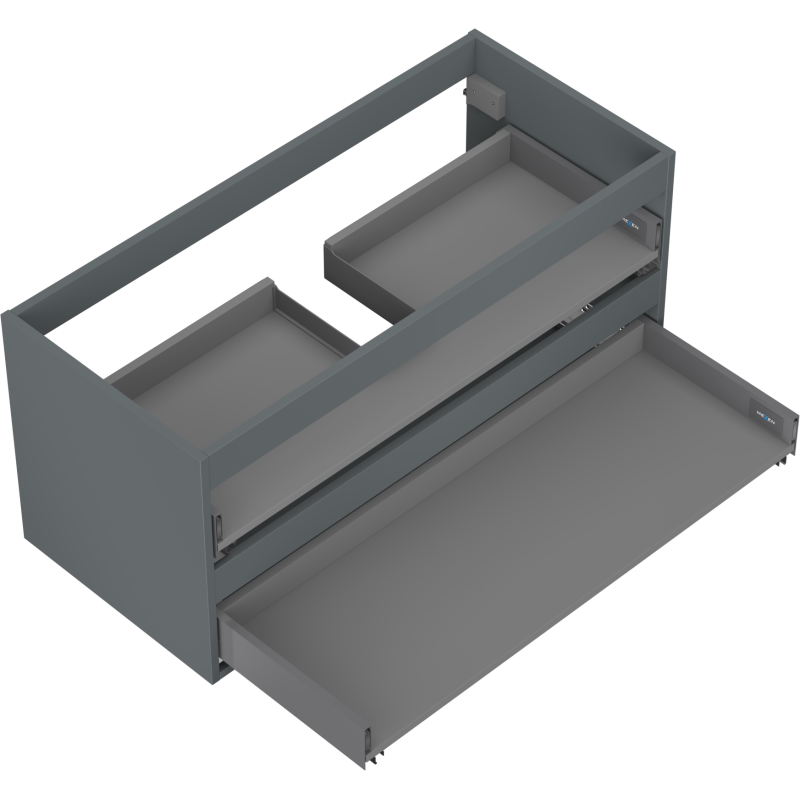 Mexen Box-A korpus szafki podumywalkowej 100 cm, 2 szuflady, grafit mat - 91AX0-1000-470-2-66