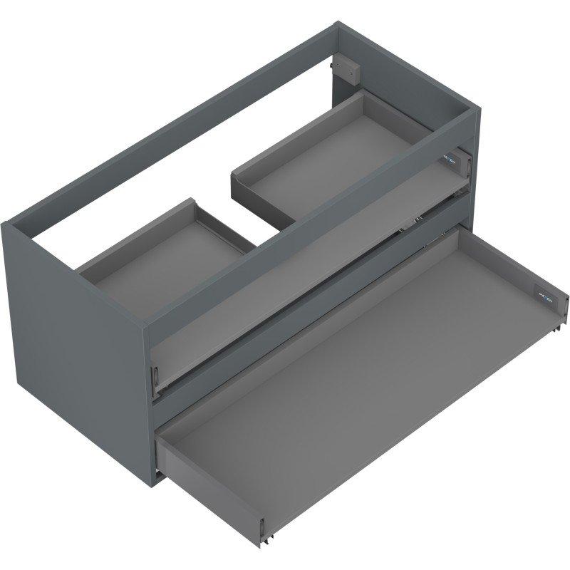 Mexen Box-A valamualuse kapi korpus 100 cm, 2 sahtlit, matt grafiit - 91AX0-1000-470-2-66
