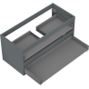 Mexen Box-A valamualuse kapi korpus 100 cm, 2 sahtlit, matt grafiit - 91AX0-1000-470-2-66