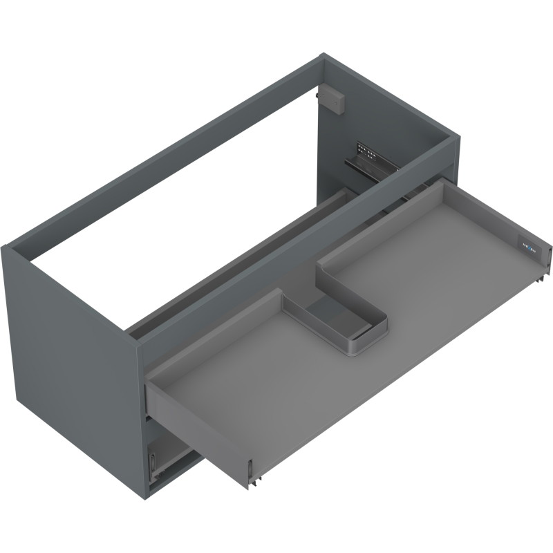 Mexen Box-A valamualuse kapi korpus 100 cm, 2 sahtlit, matt grafiit - 91AX0-1000-470-2-66