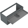 Mexen Box-A valamualuse kapi korpus 100 cm, 2 sahtlit, matt grafiit - 91AX0-1000-470-2-66