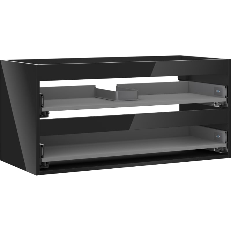 Mexen Box-A ormar za umivaonik 100 cm, 2 ladice, crni sjaj - 91AX0-1000-470-2-70
