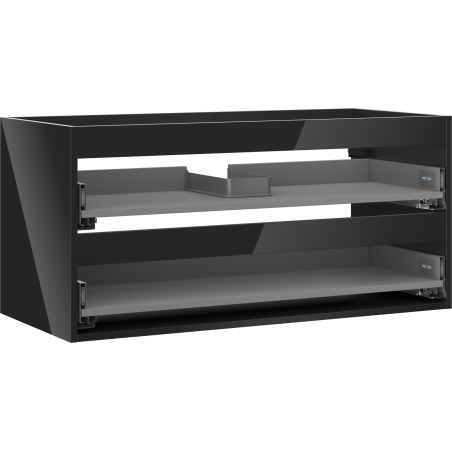 Mexen Box-A corps du meuble sous-lavabo 100 cm, 2 tiroirs, noir brillant - 91AX0-1000-470-2-70