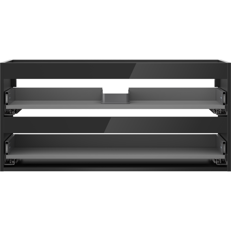 Mexen Box-A cabinet body for under-basin 100 cm, 2 drawers, black gloss - 91AX0-1000-470-2-70