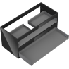Mexen Box-A ormar za umivaonik 100 cm, 2 ladice, crni sjaj - 91AX0-1000-470-2-70