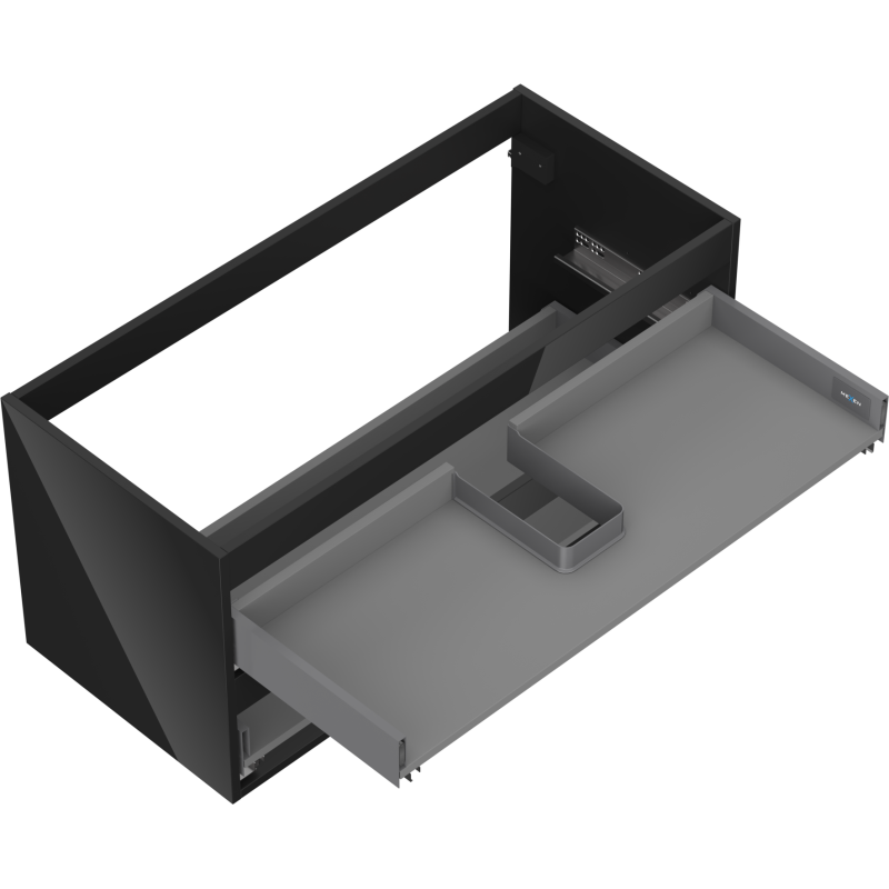 Mexen Box-A korpus szafki podumywalkowej 100 cm, 2 szuflady, czarny połysk - 91AX0-1000-470-2-70