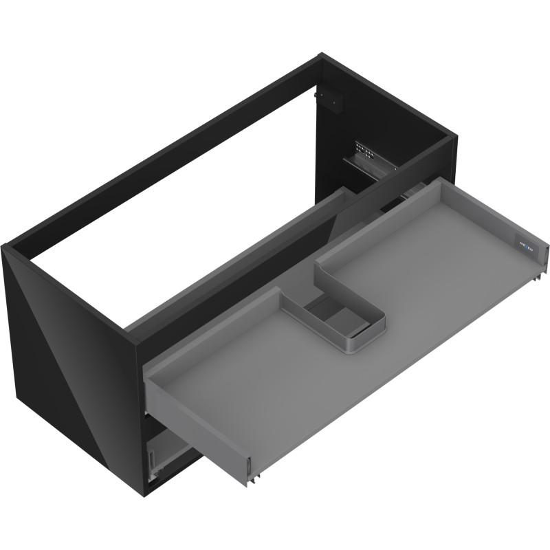 Mexen Box-A ormar za umivaonik 100 cm, 2 ladice, crni sjaj - 91AX0-1000-470-2-70
