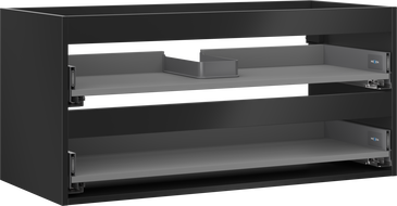 Mexen Box-A Unterschrankkorpus 100 cm, 2 Schubladen, schwarz matt - 91AX0-1000-470-2-71